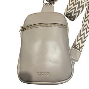 Diomo Anti theft beige over the sling bag in Vegan Leather